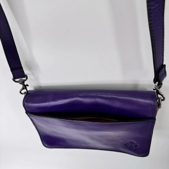 Patricia Nash Annecy Flap Violet Embroidered Crossbody Bag Butterfly Flap - Picture 5 of 16